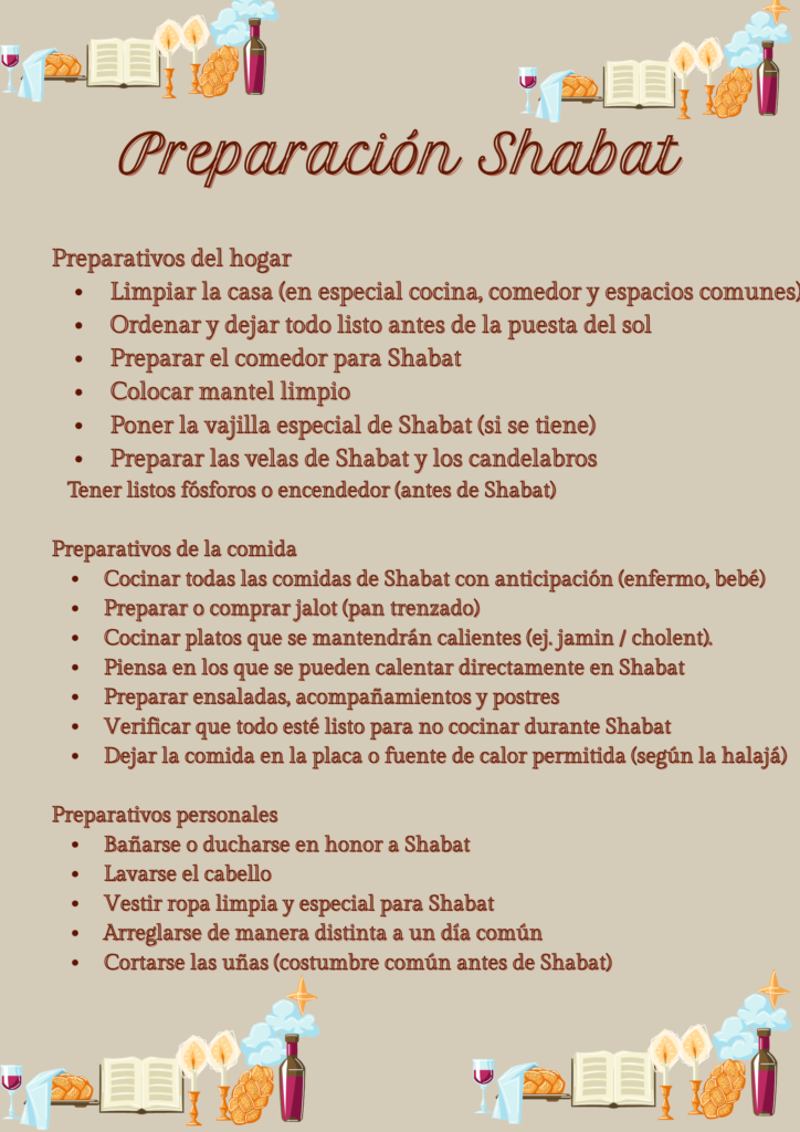 preparacion shabat